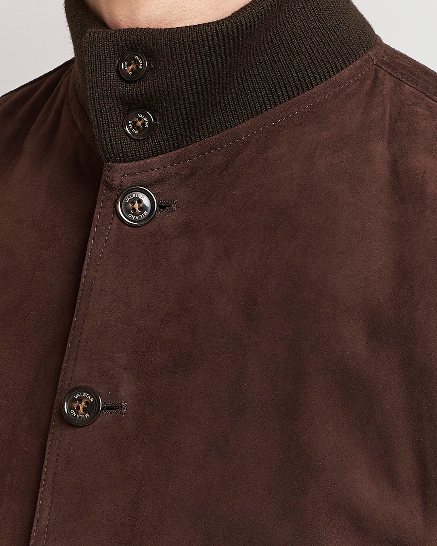 Herren | Jacken | Valstar | Valstarino Suede Jacket Dark Brown