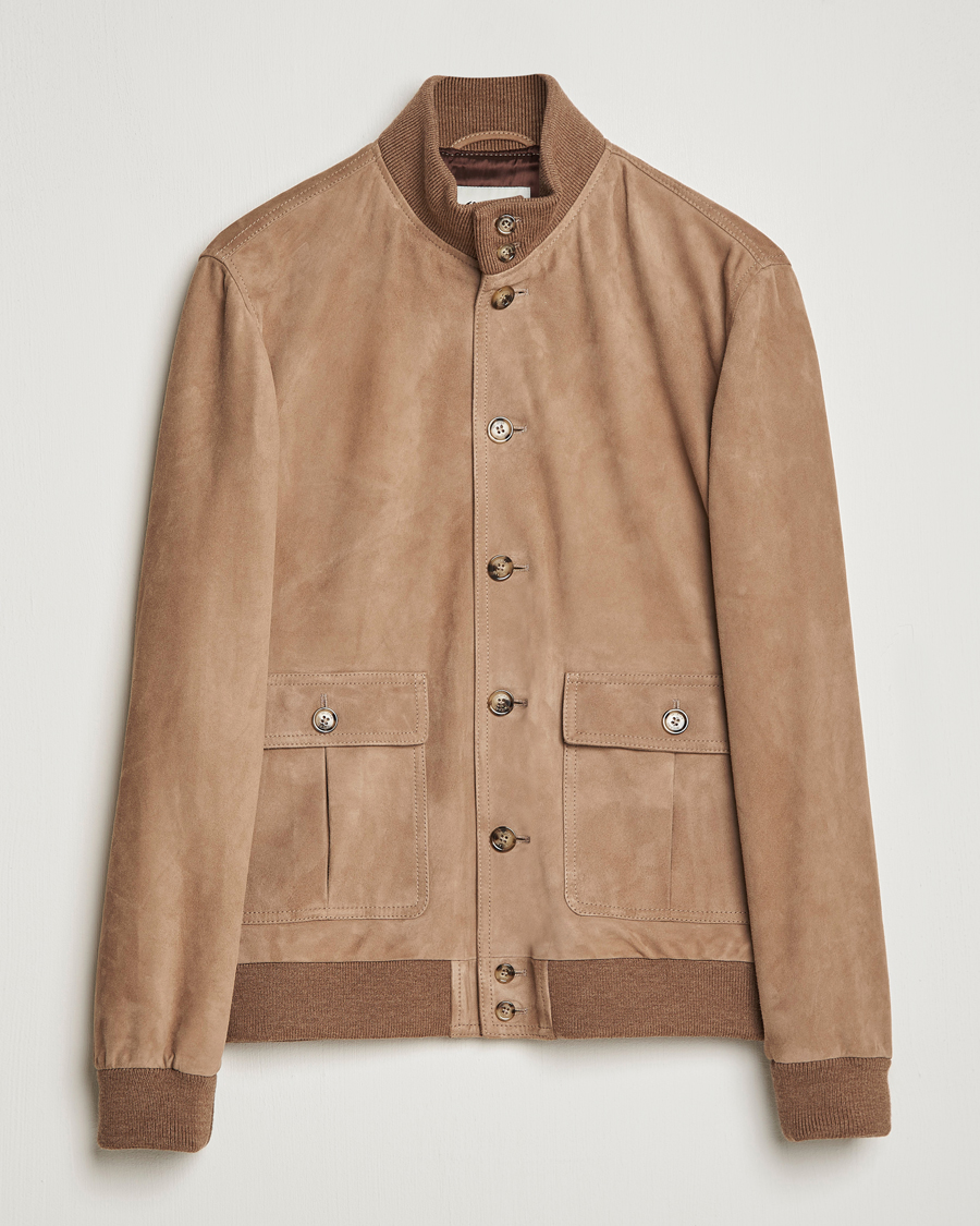 Herren | Jacken | Valstar | Valstarino Suede Jacket Light Beige