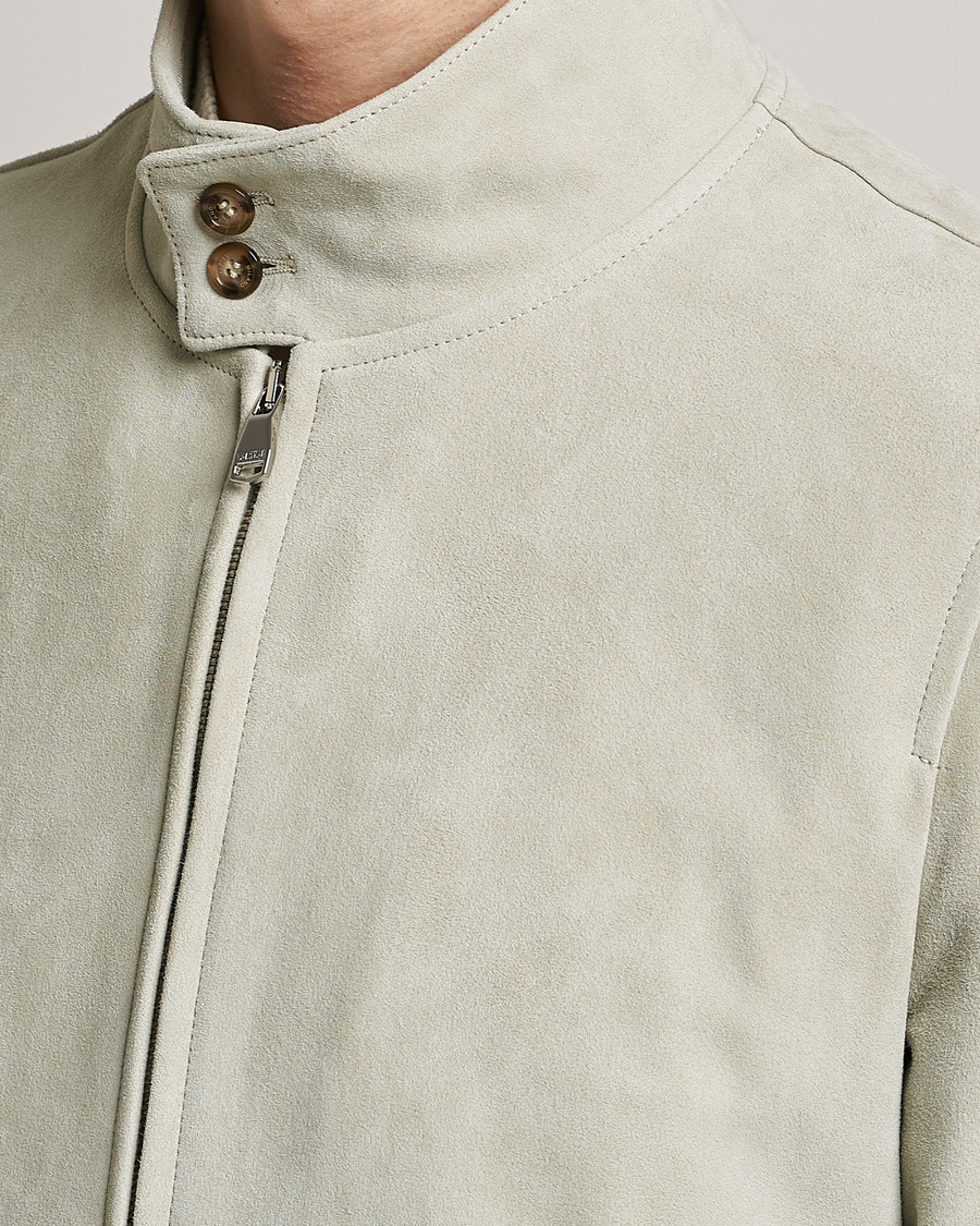 Herren | Jacken | Valstar | Suede Zip Blouson Silver Grey