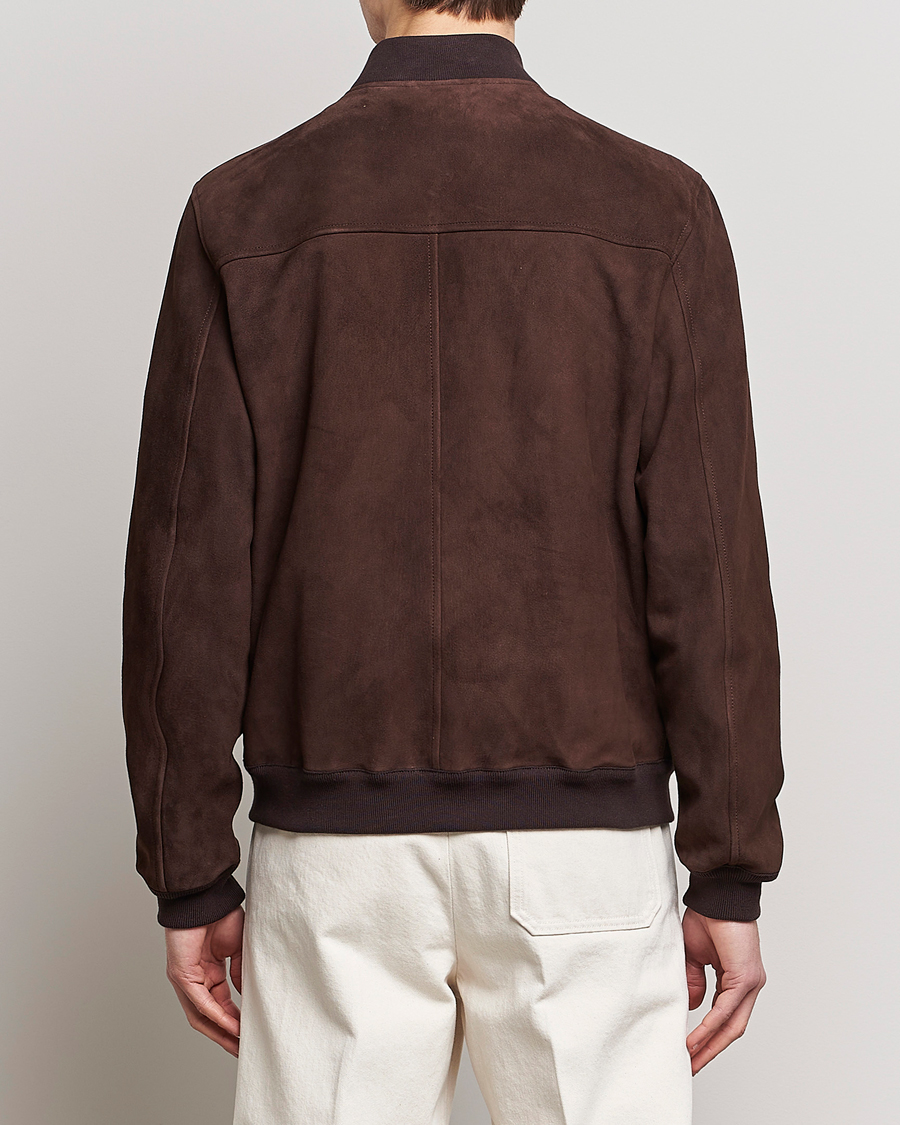 Herren | Jacken | Valstar | Suede Bomber Jacket Dark Brown