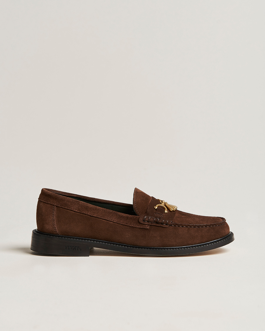 Herren | VINNY's Luxe Moccasin Loafer Dark Brown Suede | VINNY's | Luxe Moccasin Loafer Dark Brown Suede