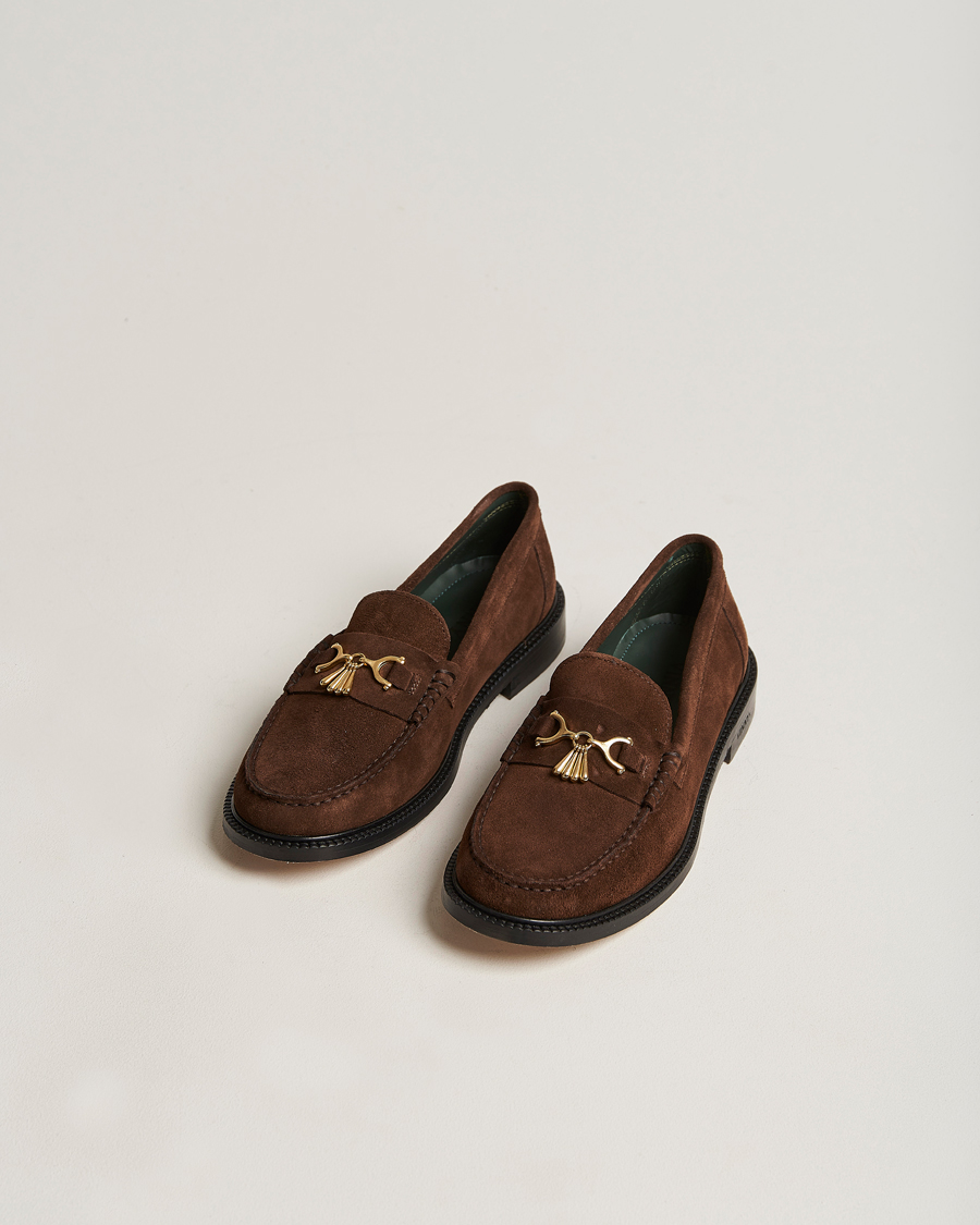 Herren | VINNY's Luxe Moccasin Loafer Dark Brown Suede | VINNY's | Luxe Moccasin Loafer Dark Brown Suede