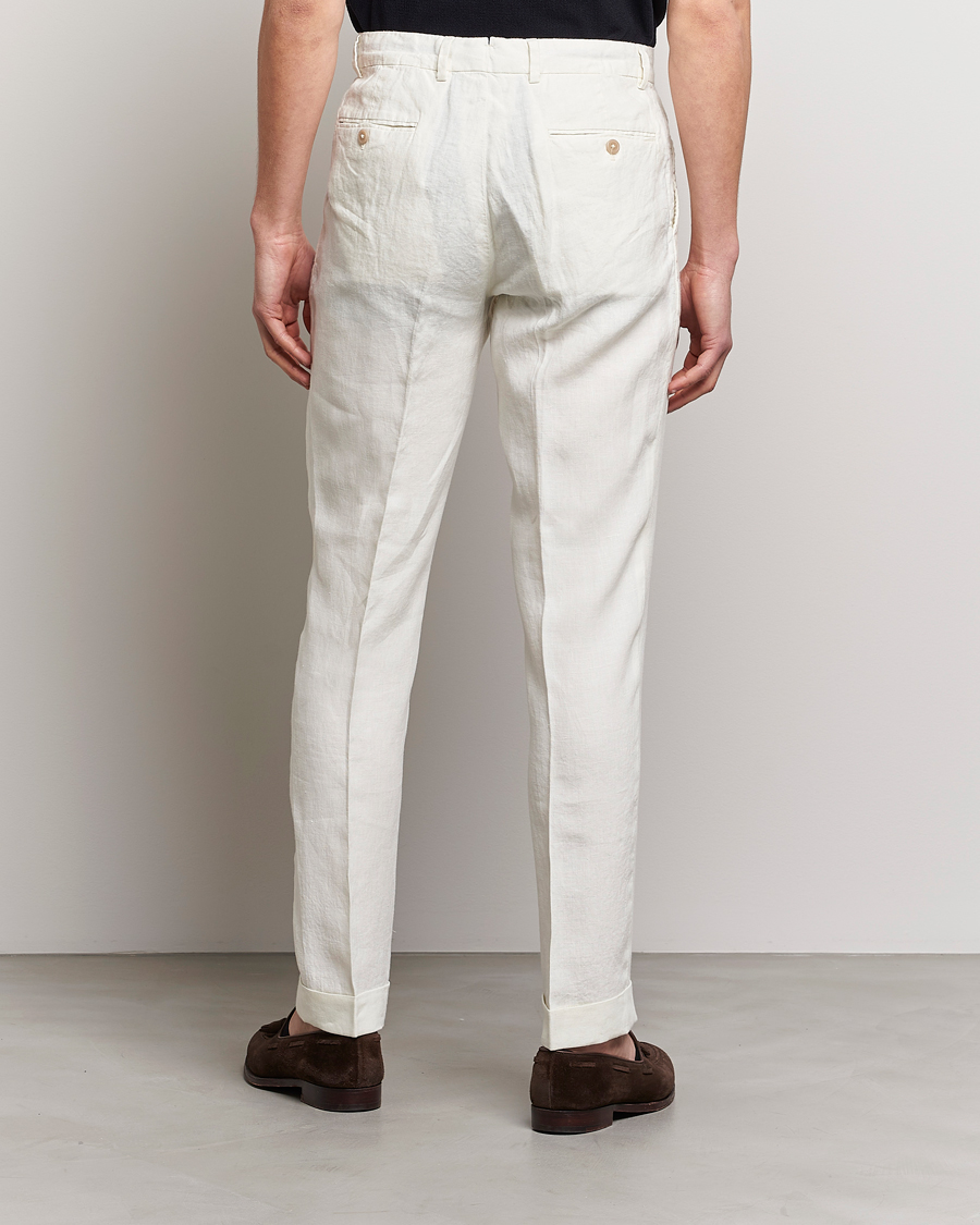 Herren | Hosen | Polo Ralph Lauren | Linen Pleated Trousers Cream