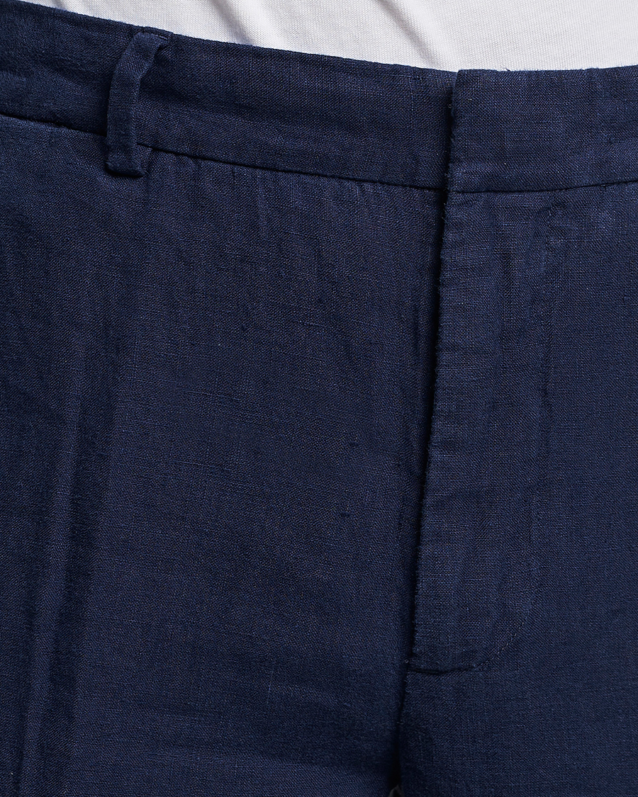 Herren | Hosen | Polo Ralph Lauren | Linen Pleated Trousers Navy