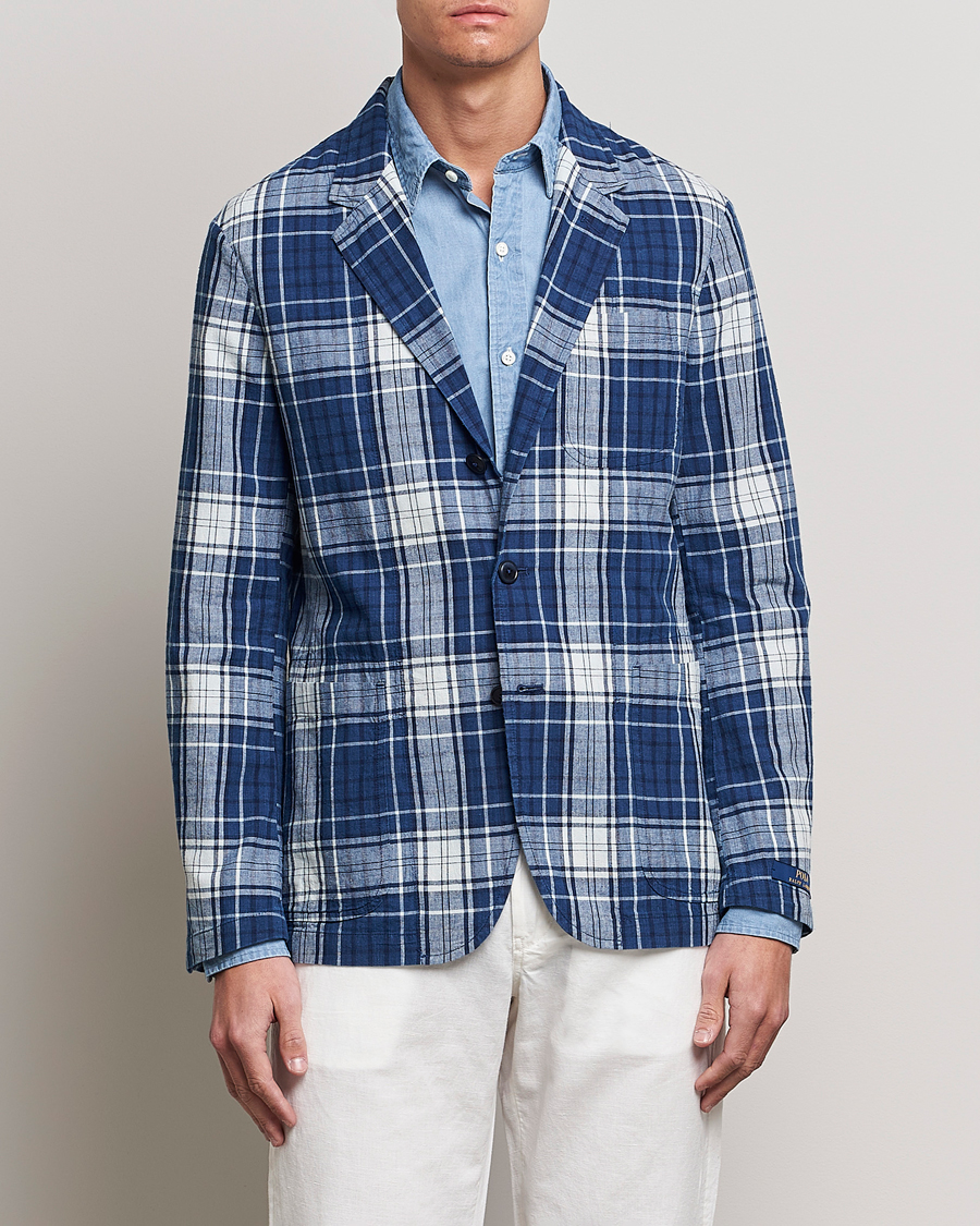 Herren | Sakkos | Polo Ralph Lauren | Madras Indigo Checked Sportcoat Blue Multi