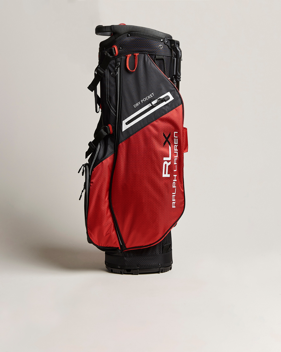 Herren | RLX Ralph Lauren Stand Golf Bag Black/Red | RLX Ralph Lauren | Stand Golf Bag Black/Red