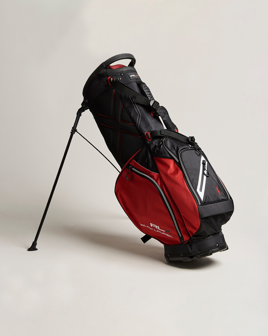 Herren | RLX Ralph Lauren Stand Golf Bag Black/Red | RLX Ralph Lauren | Stand Golf Bag Black/Red