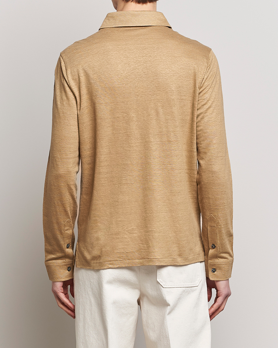 Herren | Pullover | Ralph Lauren Purple Label | Linen Jersey Popover Icon Khaki