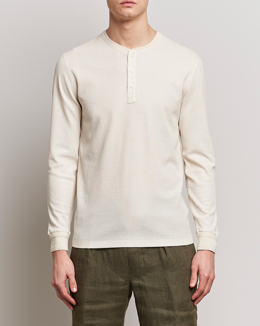 Herren | Pullover | Ralph Lauren Purple Label | Cotton/Silk Henley Cream