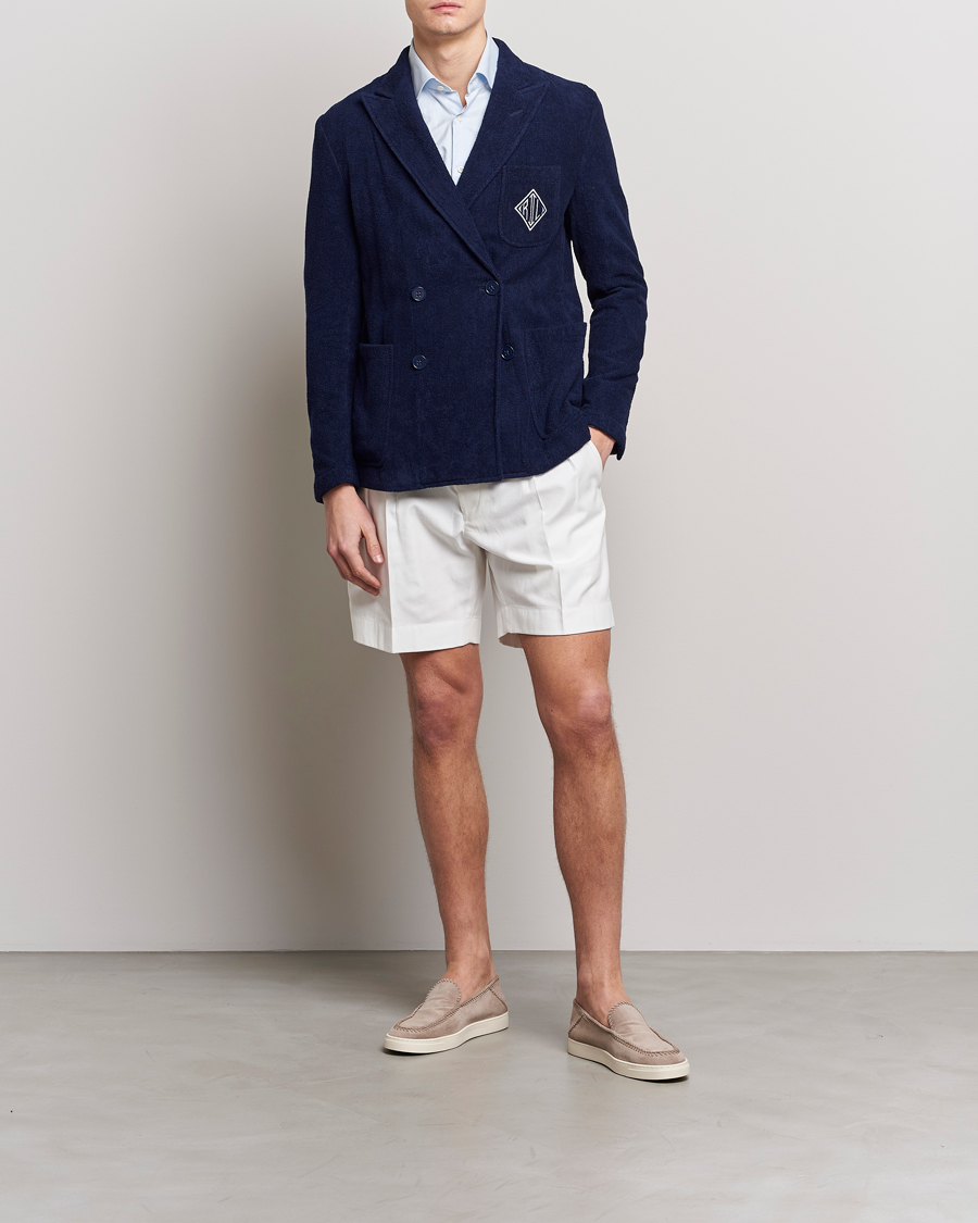 Herren | Shorts | Ralph Lauren Purple Label | High Waist Linen Shorts Ivory