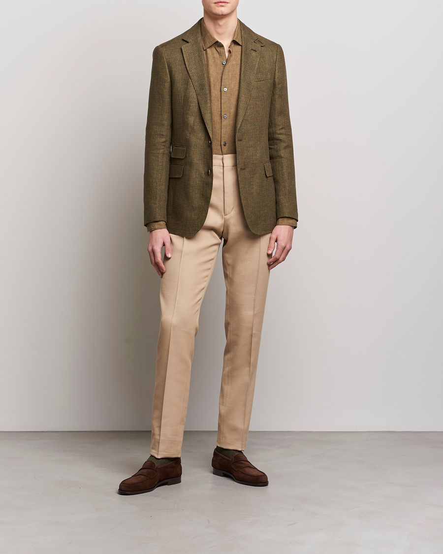 Herren | Jacken | Ralph Lauren Purple Label | Herringbone Wool Jacket Sage Green