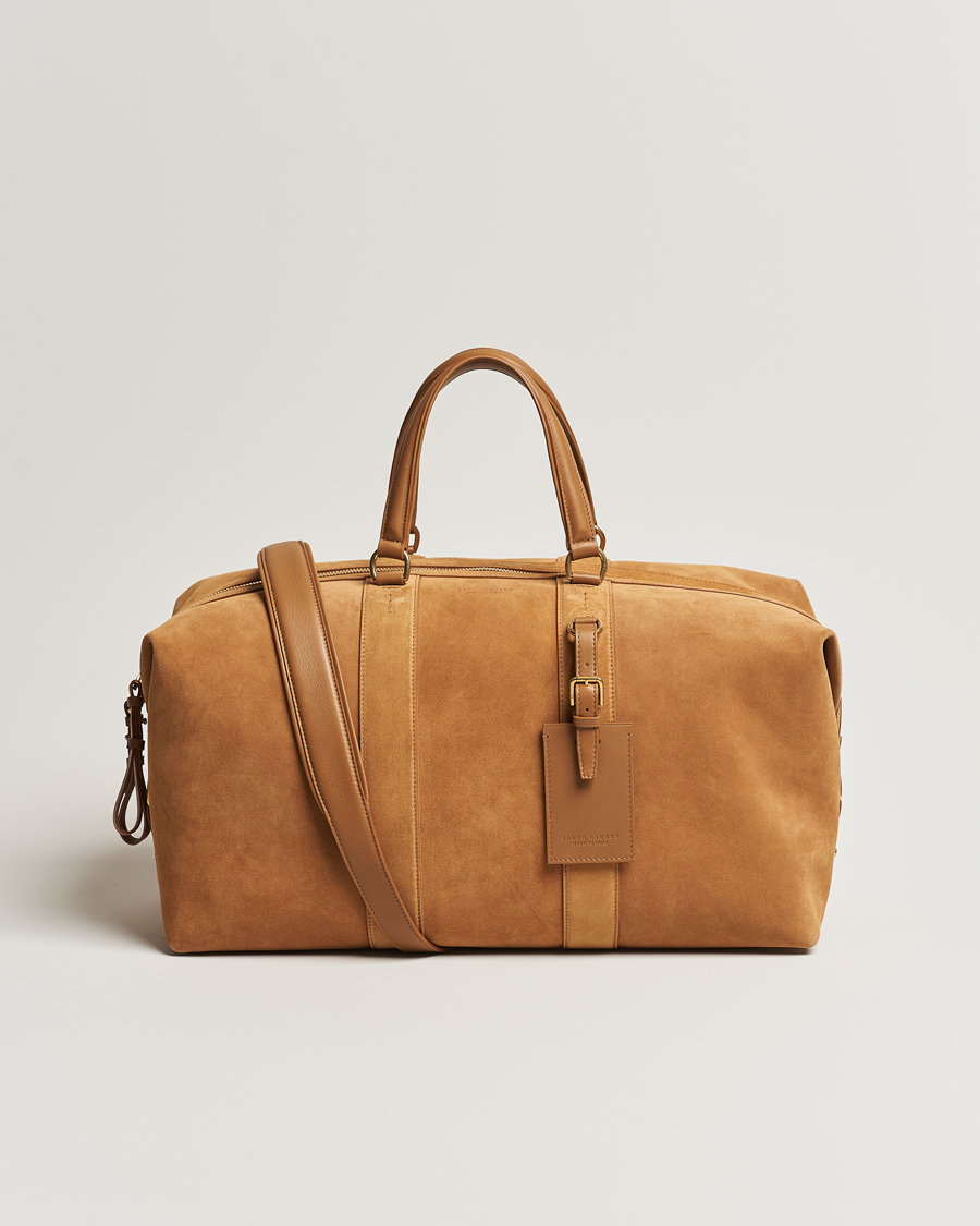 Herren | Ralph Lauren Purple Label Large Suede Duffelbag Fawn | Ralph Lauren Purple Label | Large Suede Duffelbag Fawn