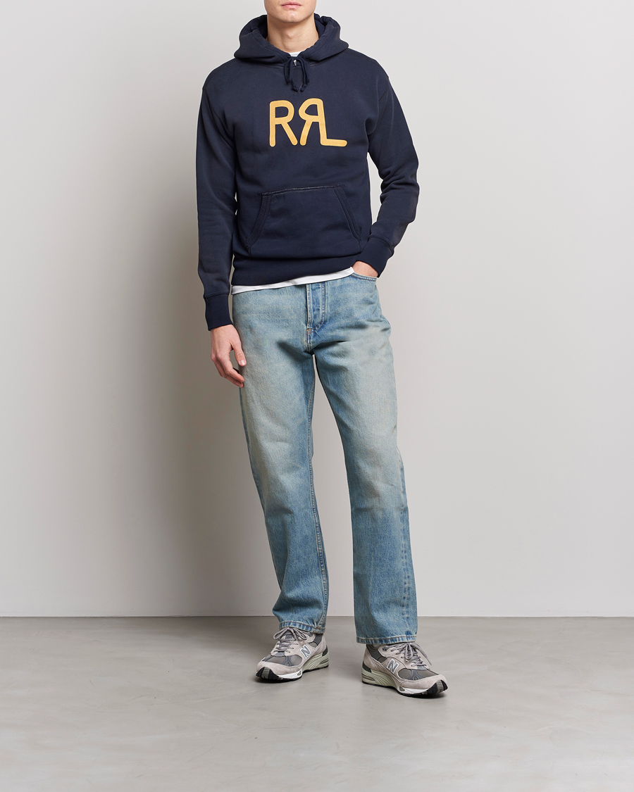 Herren | Pullover | RRL | Hooded Pullover Faded Navy