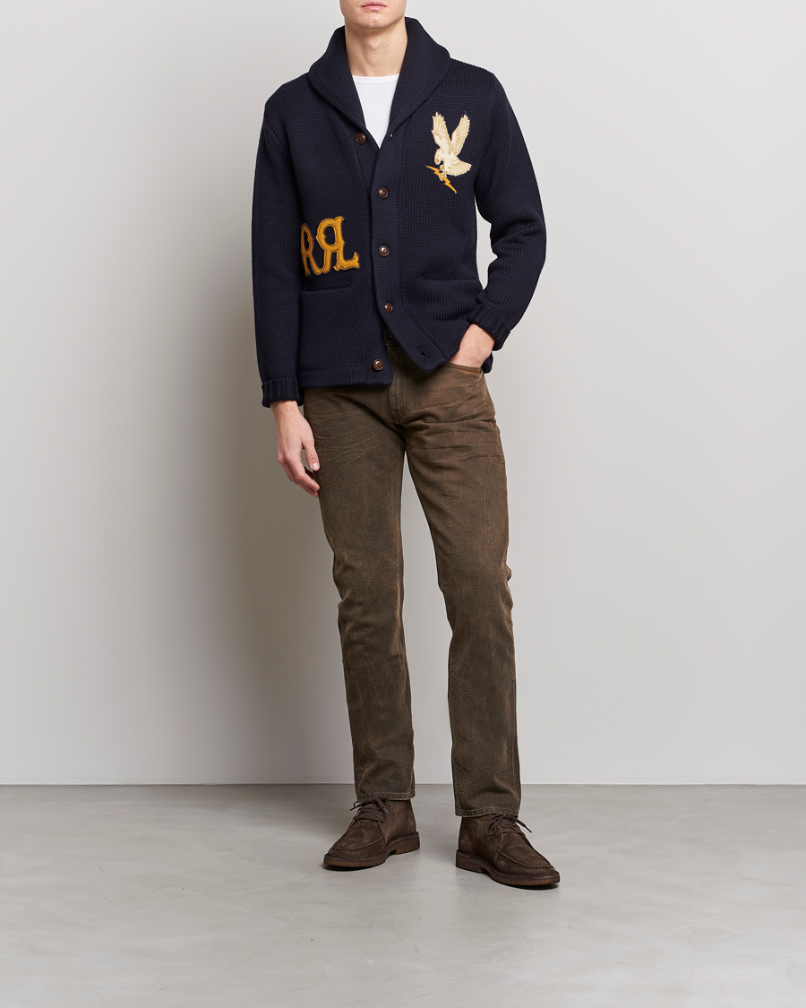 Herren | Pullover | RRL | Eagle Patch Shawl Cardigan Navy
