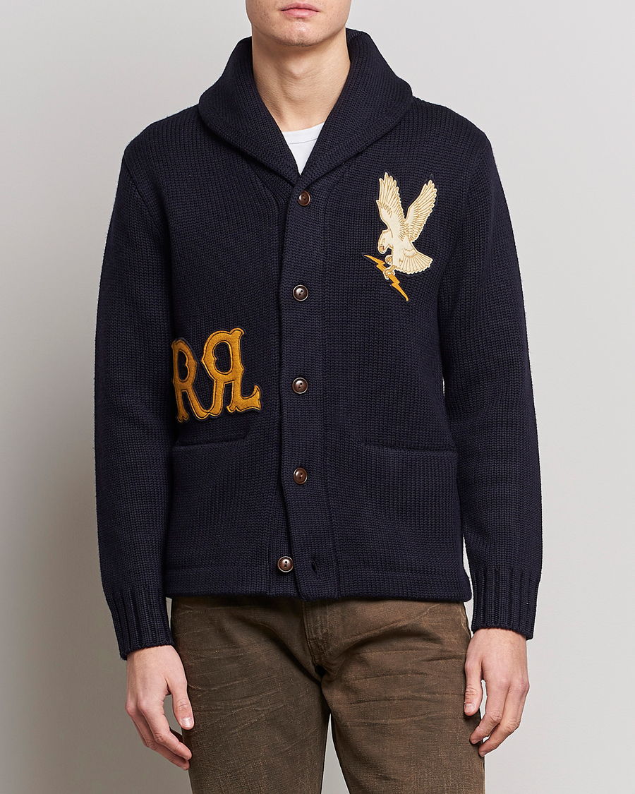 Herren | Pullover | RRL | Eagle Patch Shawl Cardigan Navy