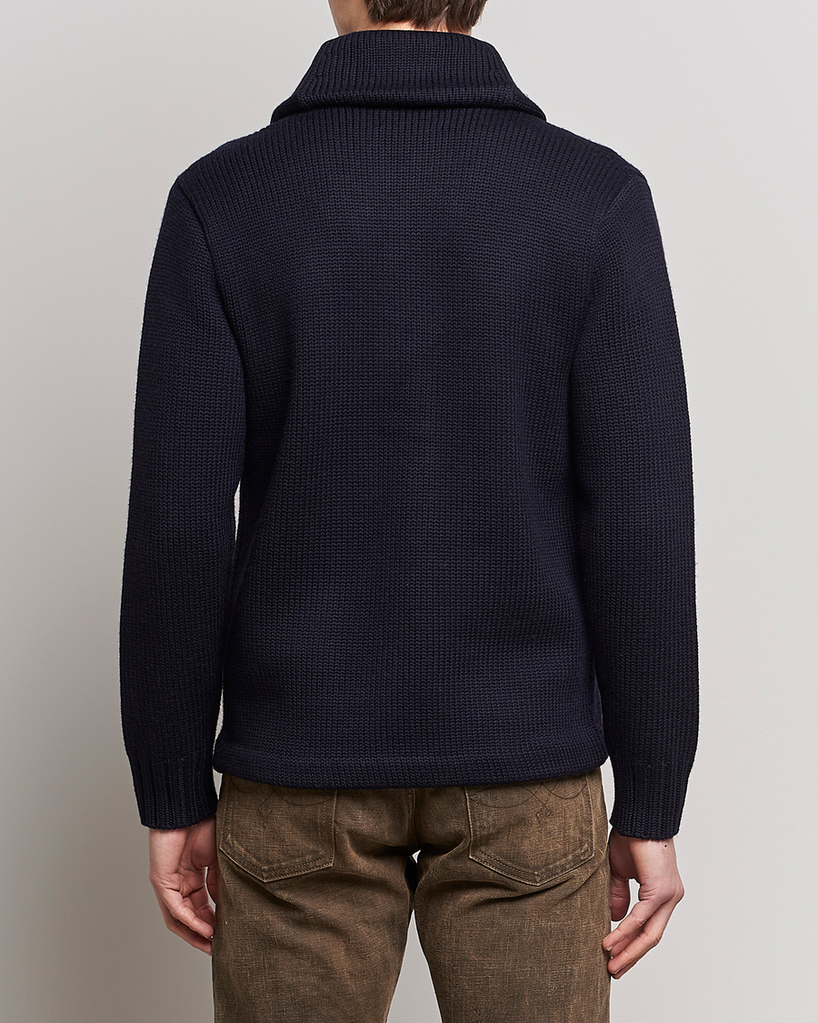 Herren | Pullover | RRL | Eagle Patch Shawl Cardigan Navy