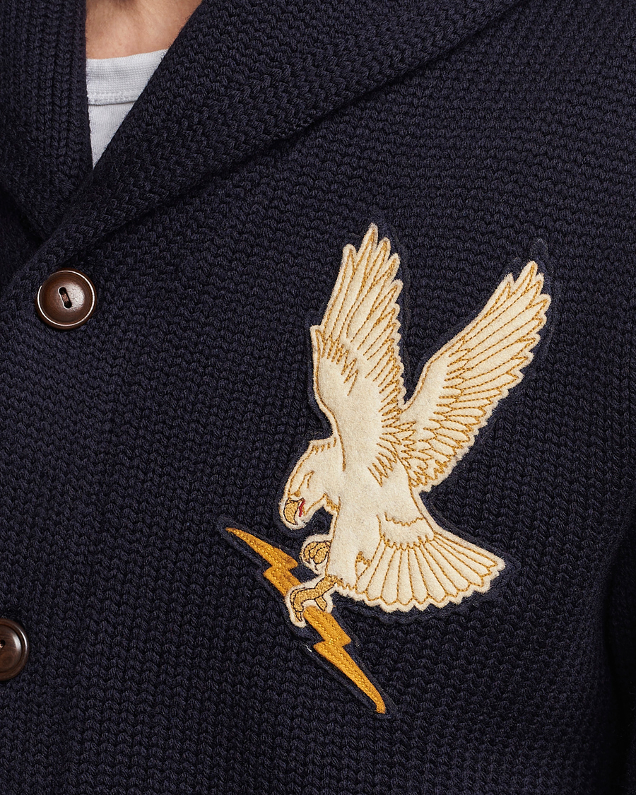Herren | Pullover | RRL | Eagle Patch Shawl Cardigan Navy