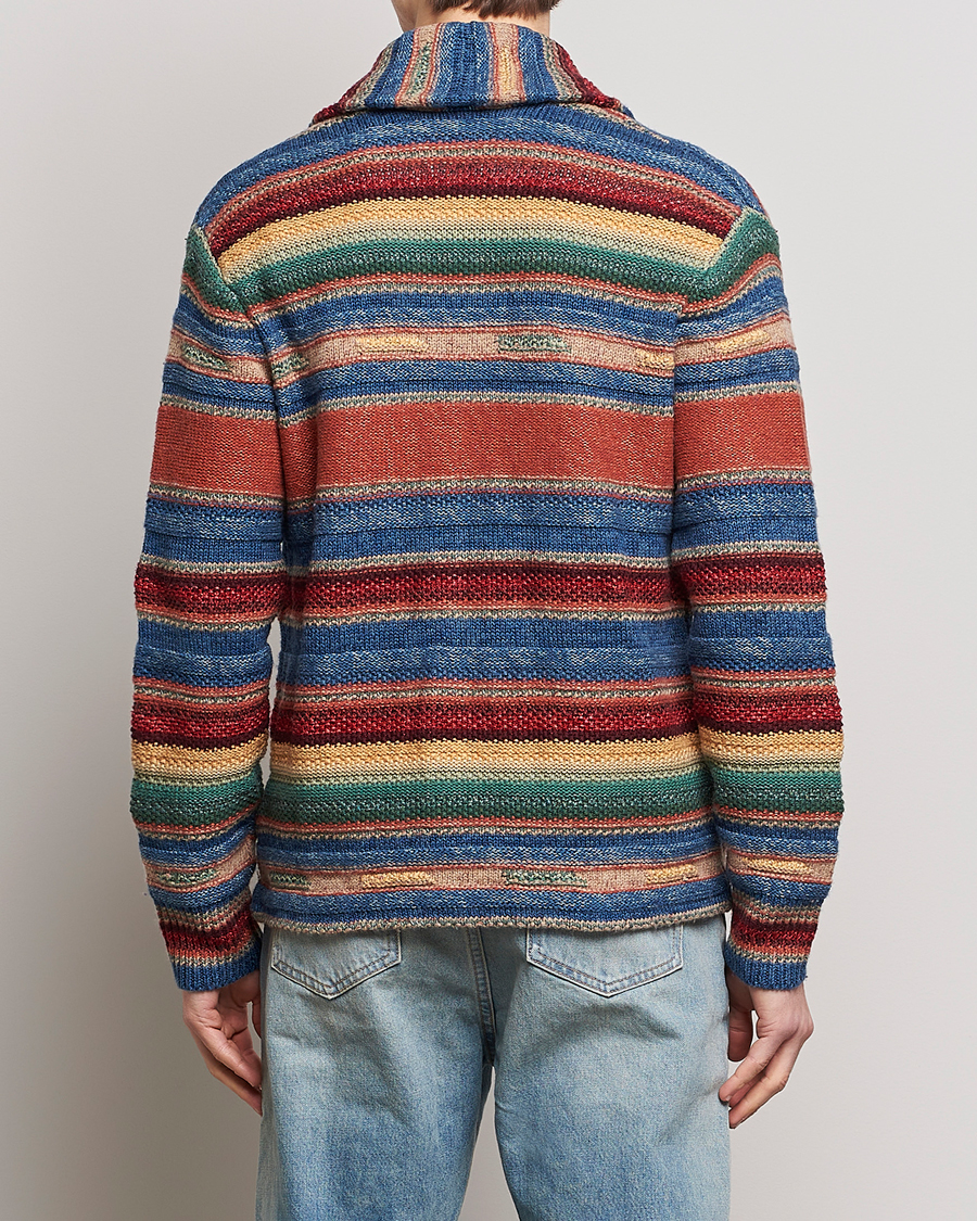 Herren | Pullover | RRL | Wool/Linen Blend Shawl Cardigan Red Multi