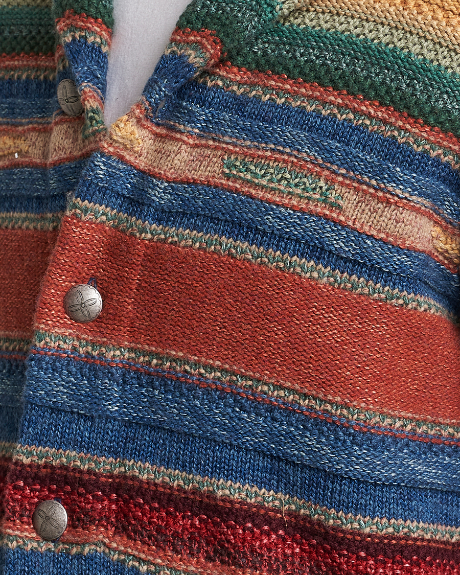 Herren | Pullover | RRL | Wool/Linen Blend Shawl Cardigan Red Multi