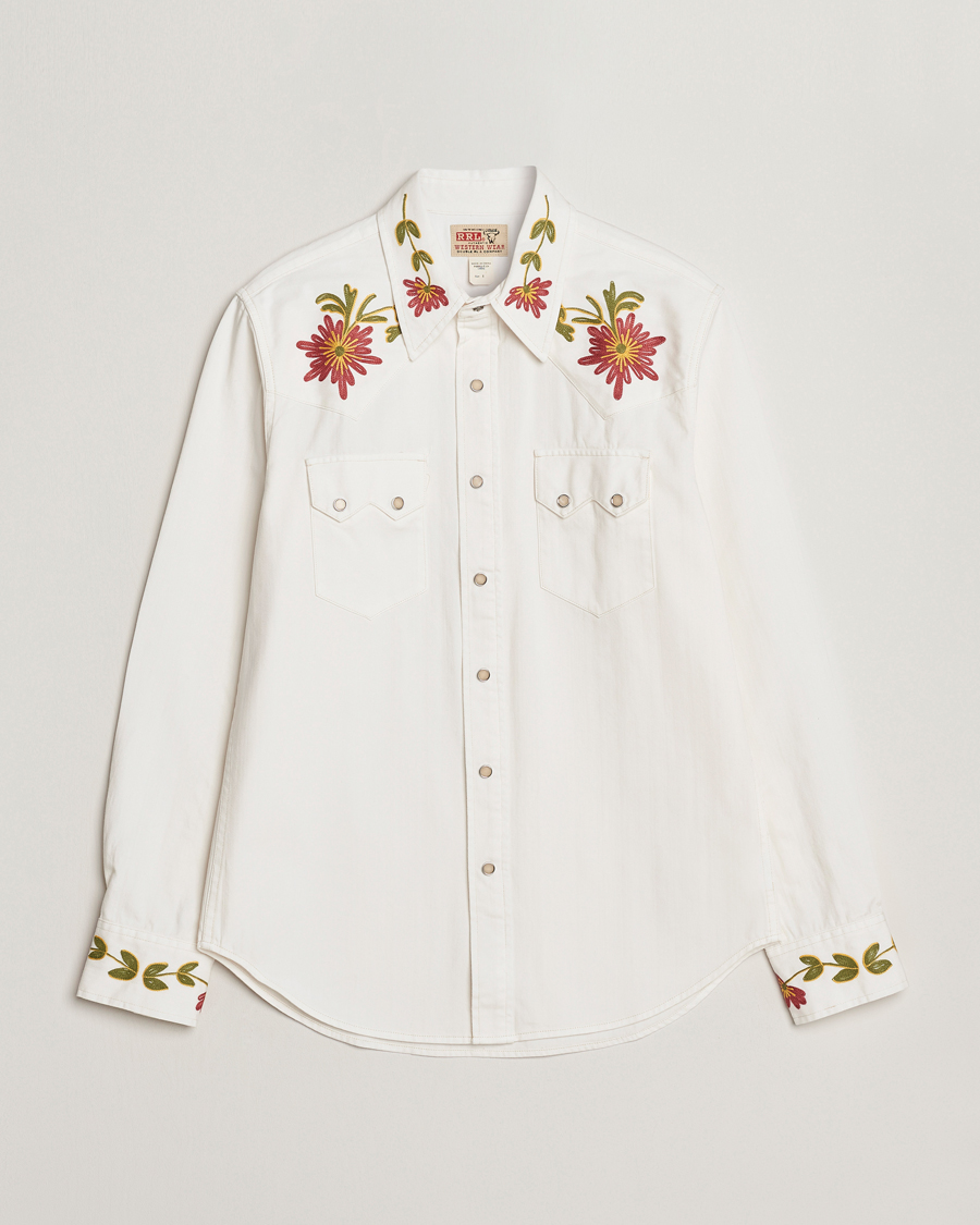 Herren | Hemden | RRL | Sawtooth Western Embroidered Shirt White Wash
