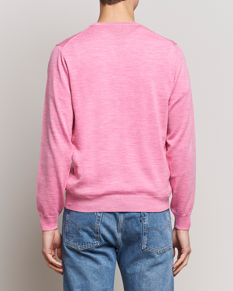 Herren | Pullover | Stenströms | Merino Crew Neck Pink