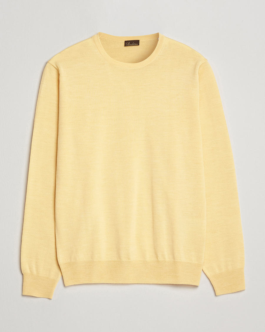 Herren | Pullover | Stenströms | Merino Crew Neck Yellow