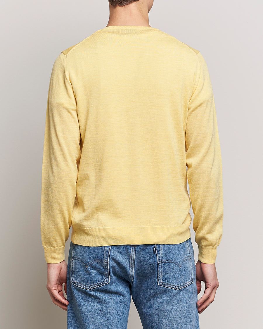 Herren | Pullover | Stenströms | Merino Crew Neck Yellow