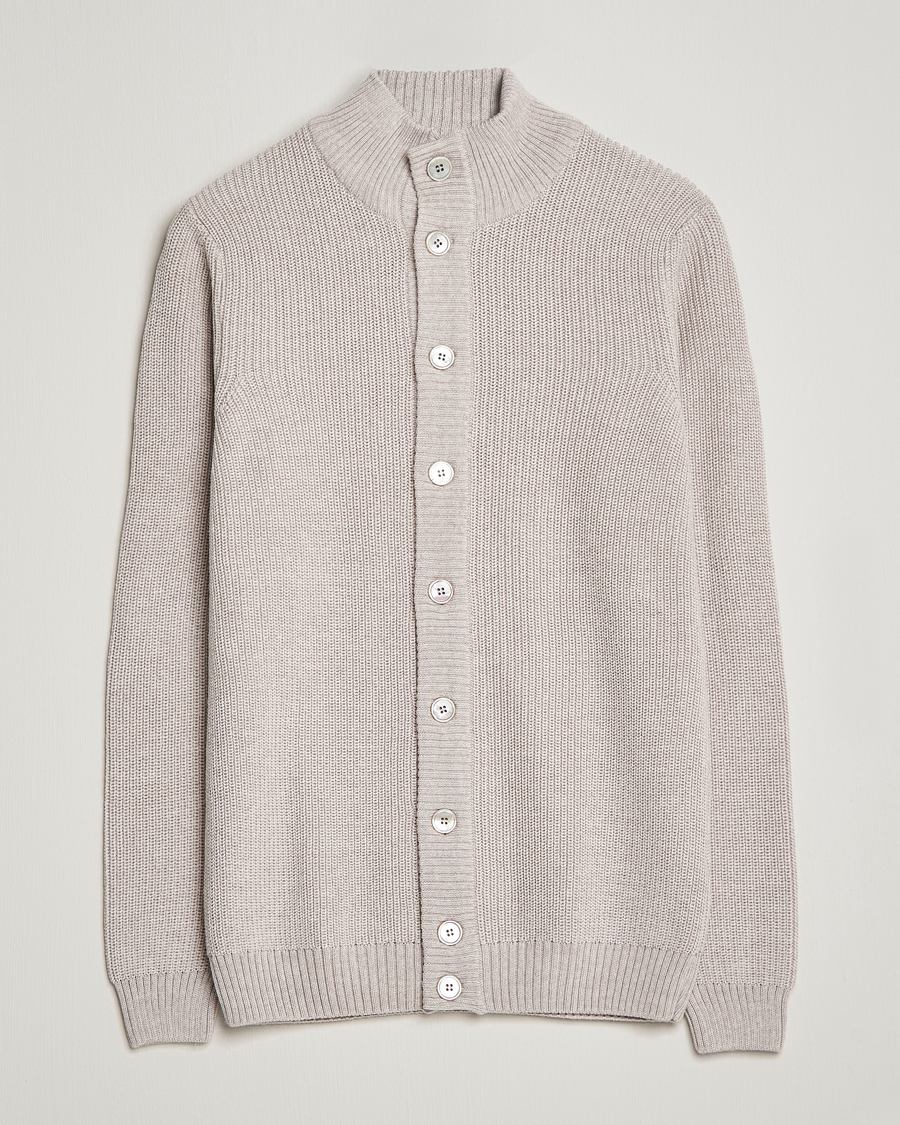 Herren | Pullover | Stenströms | Heavy Merino Cardigan Beige