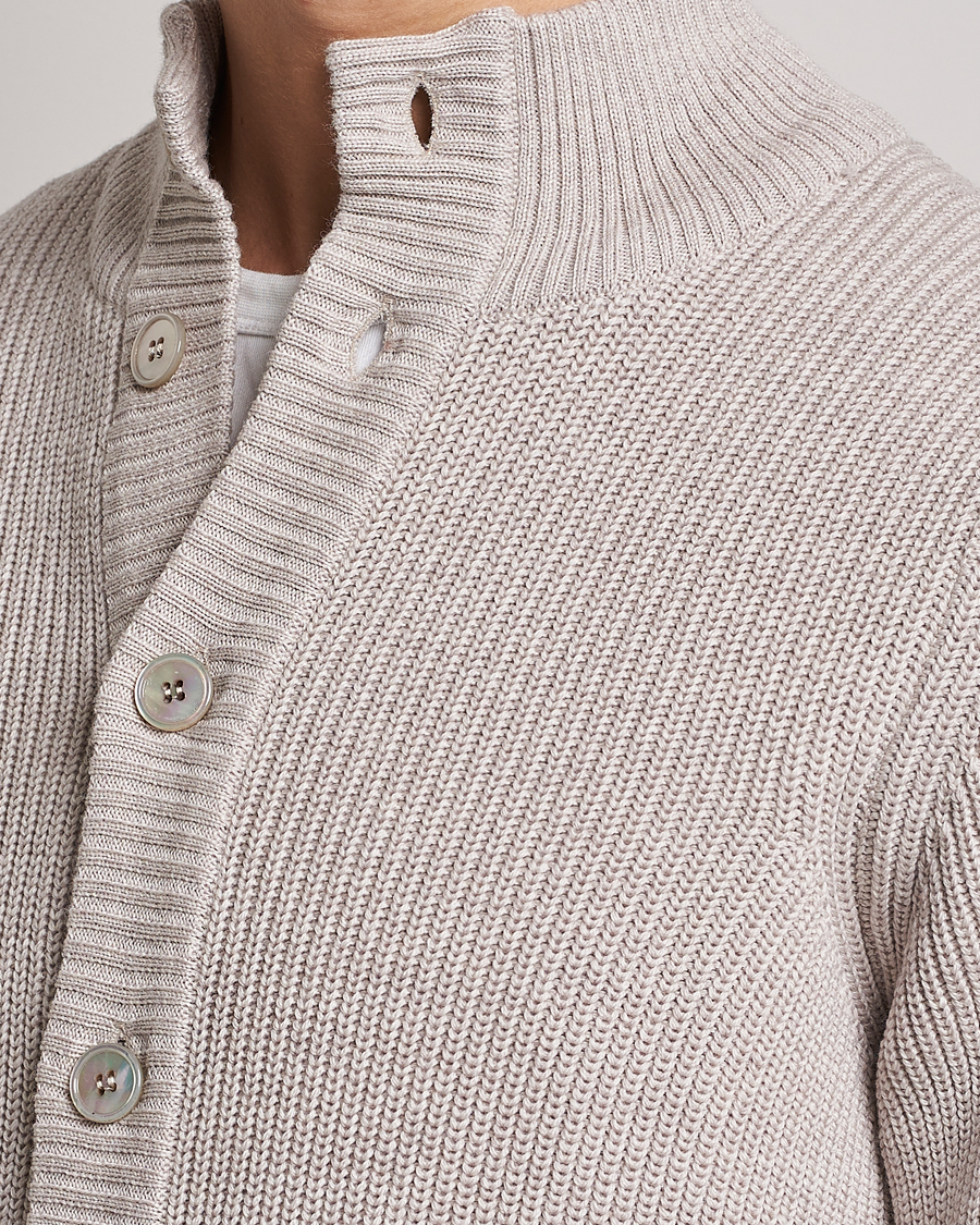 Herren | Pullover | Stenströms | Heavy Merino Cardigan Beige