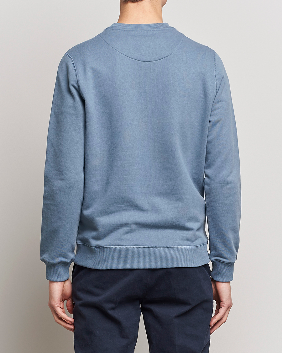 Herren | Pullover | Stenströms | Cotton Collage Crew Neck Blue