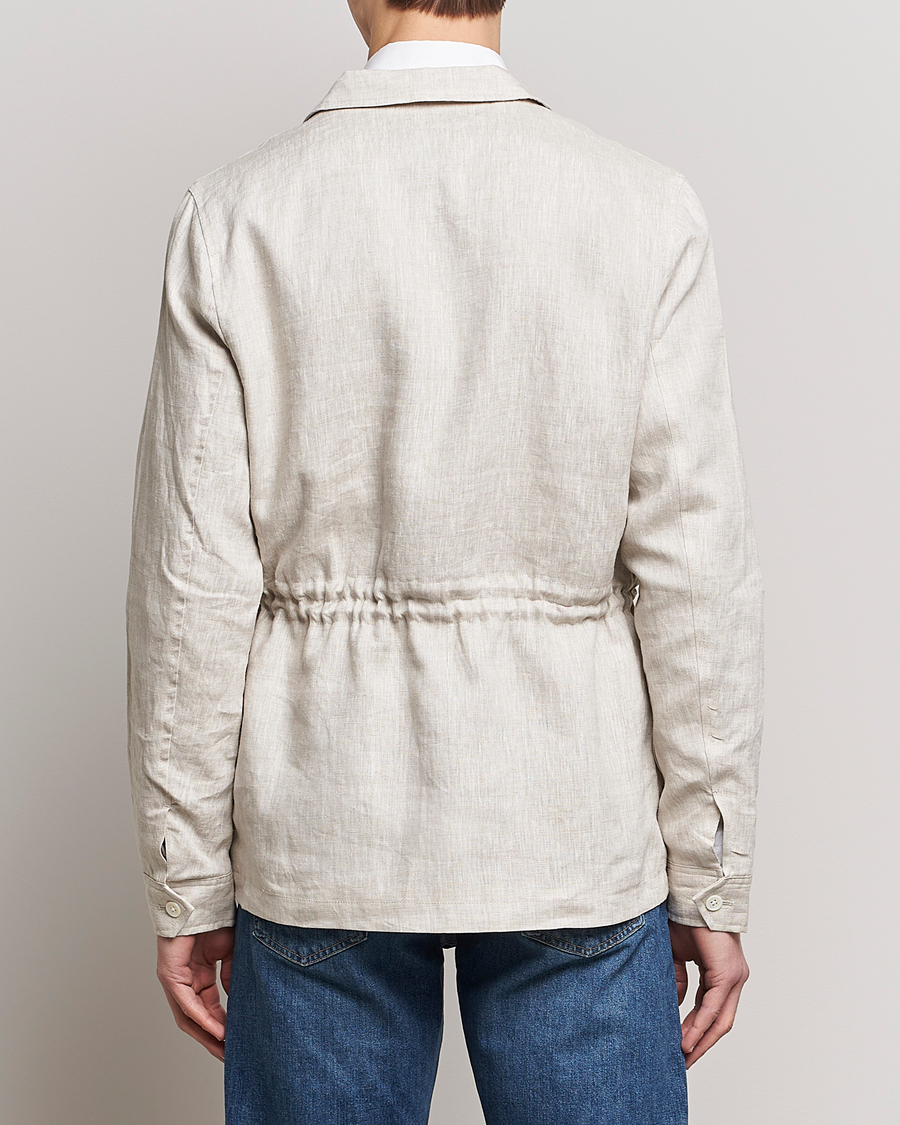 Herren | Jacken | Stenströms | Linen Field Jacket Beige