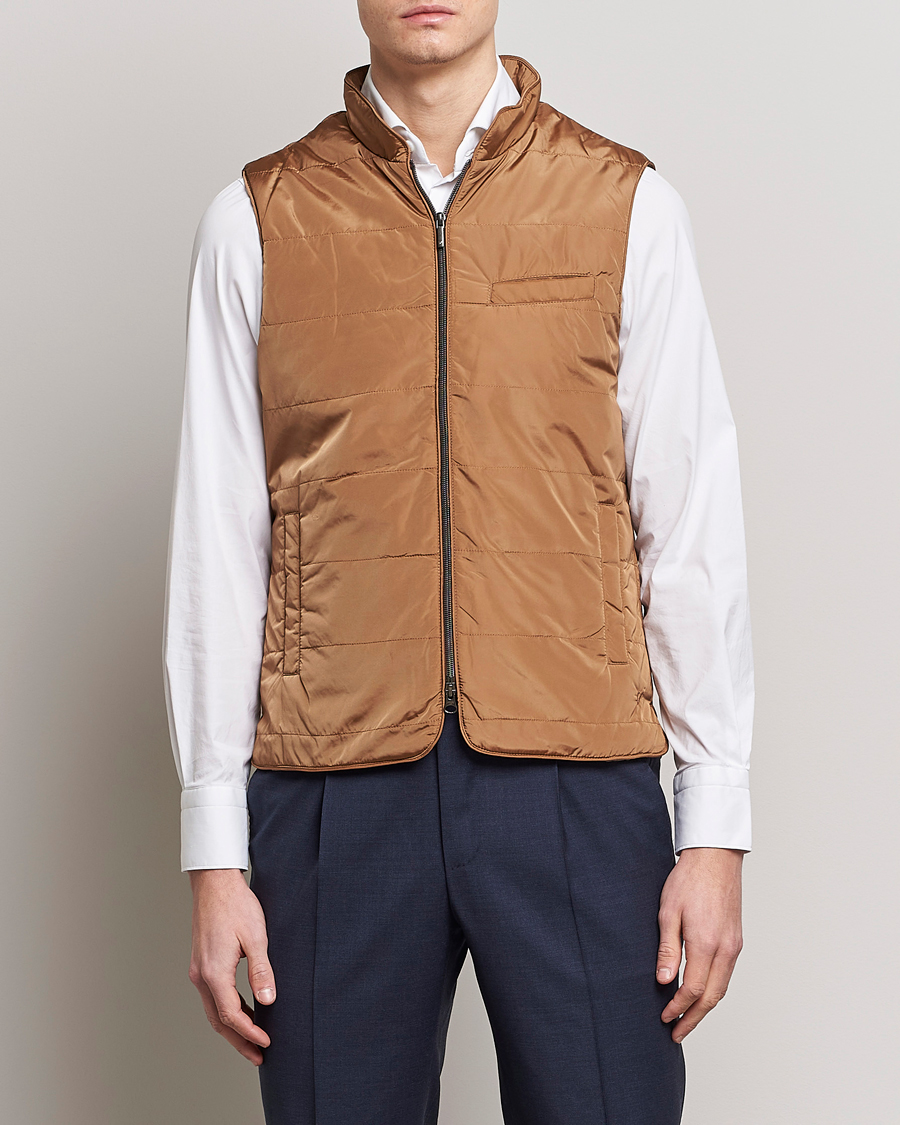 Herren | Westen | Stenströms | Padded Nylon Vest Brown