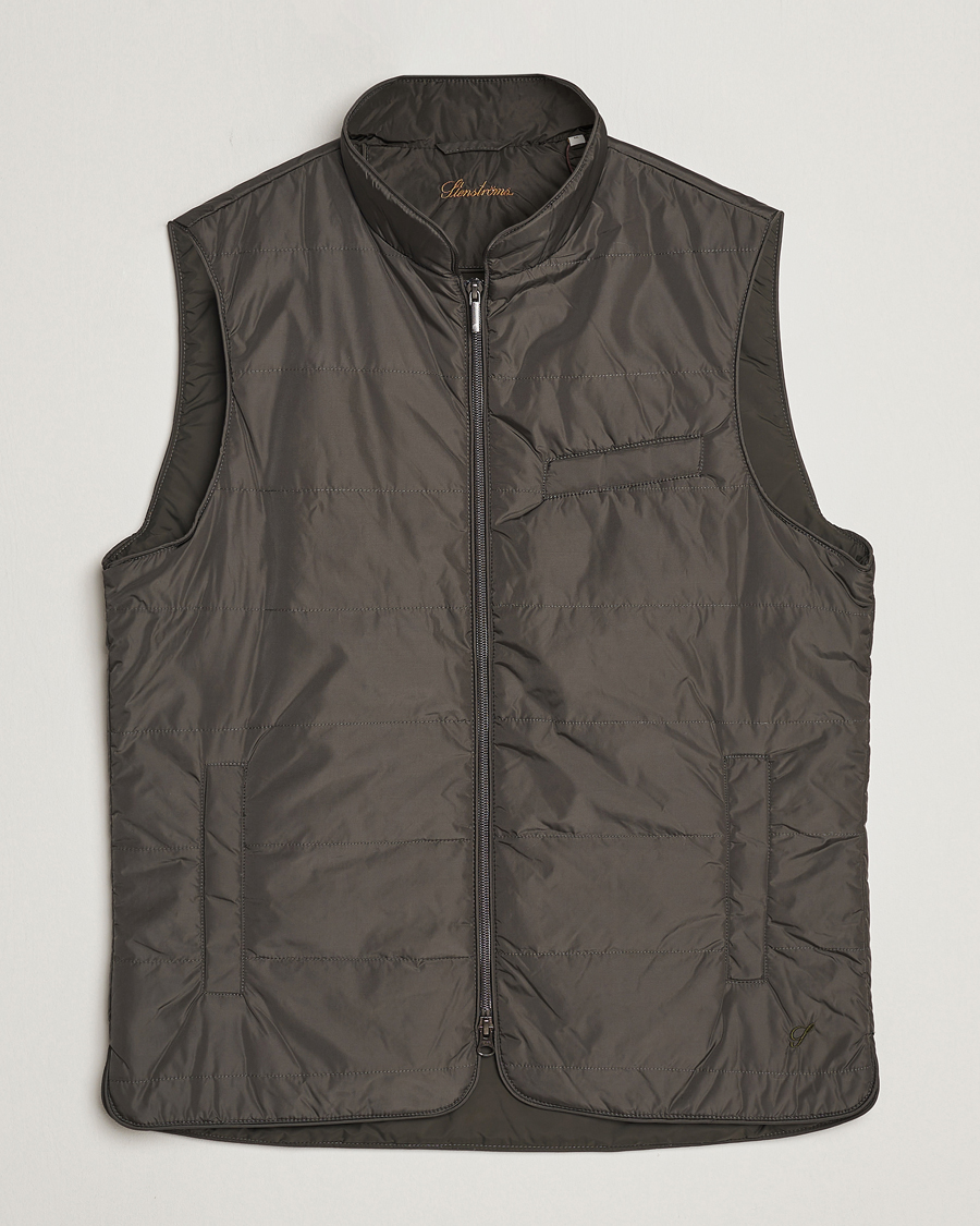 Herren | Westen | Stenströms | Padded Nylon Vest Dark Green