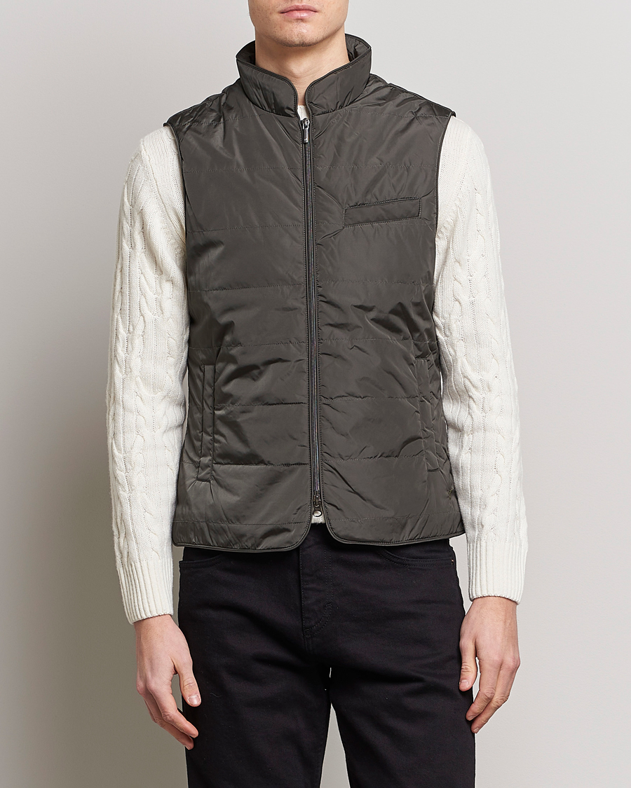 Herren | Westen | Stenströms | Padded Nylon Vest Dark Green