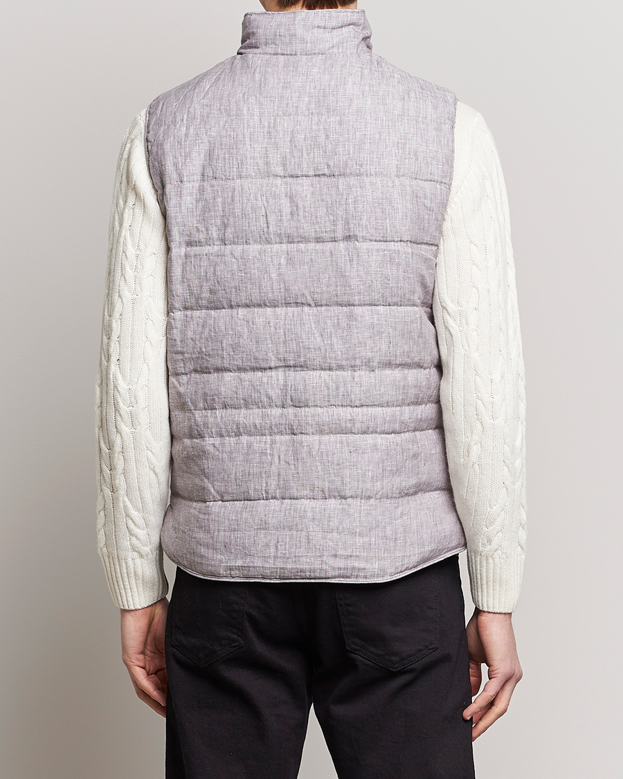 Herren | Westen | Stenströms | Padded Linen Vest Grey
