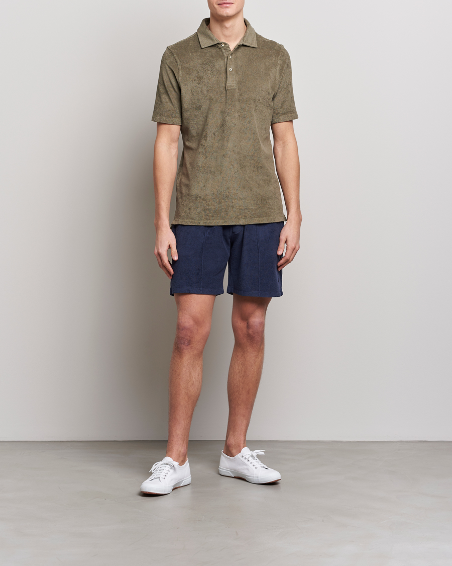 Herren | Shorts | Stenströms | Terry Cotton Shorts Navy