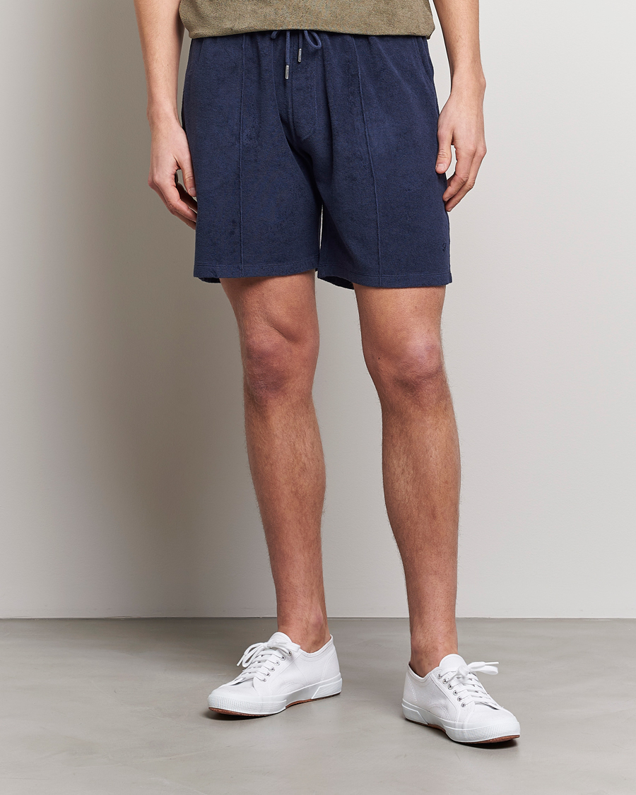 Herren | Shorts | Stenströms | Terry Cotton Shorts Navy