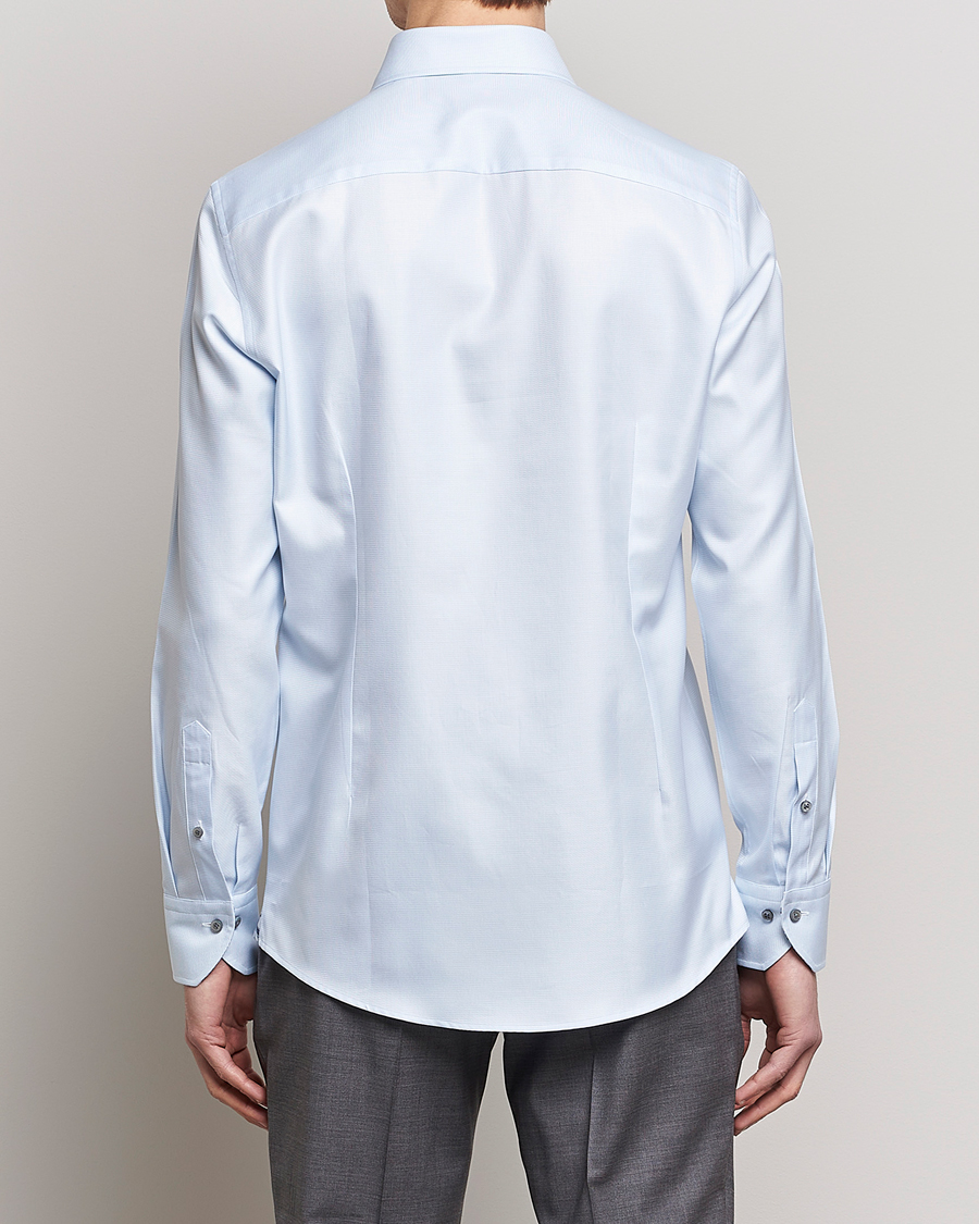 Herren | Hemden | Stenströms | Slimline Houndstooth Contrast Shirt Blue