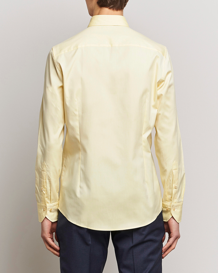 Herren | Hemden | Stenströms | Slimline Button Down Pinpoint Oxford Shirt Yellow