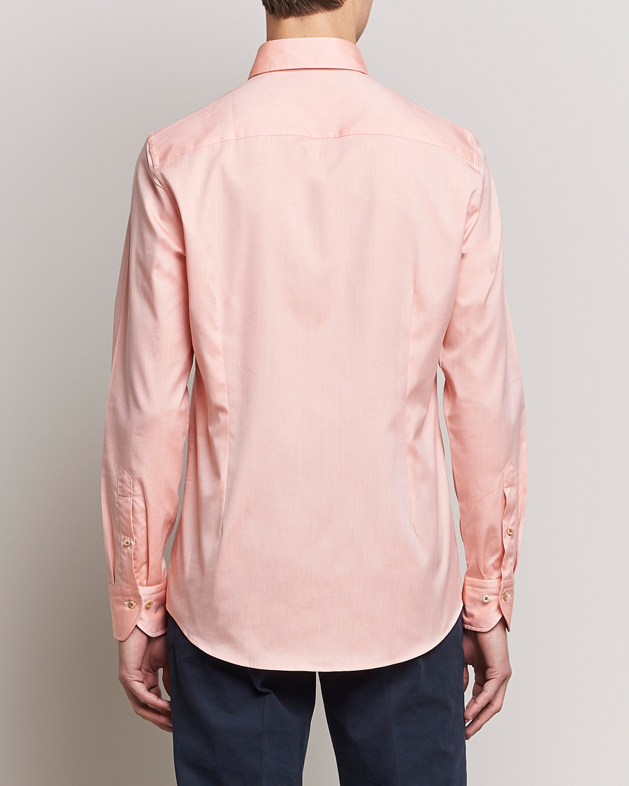 Herren | Hemden | Stenströms | Slimline Button Down Pinpoint Oxford Shirt Orange