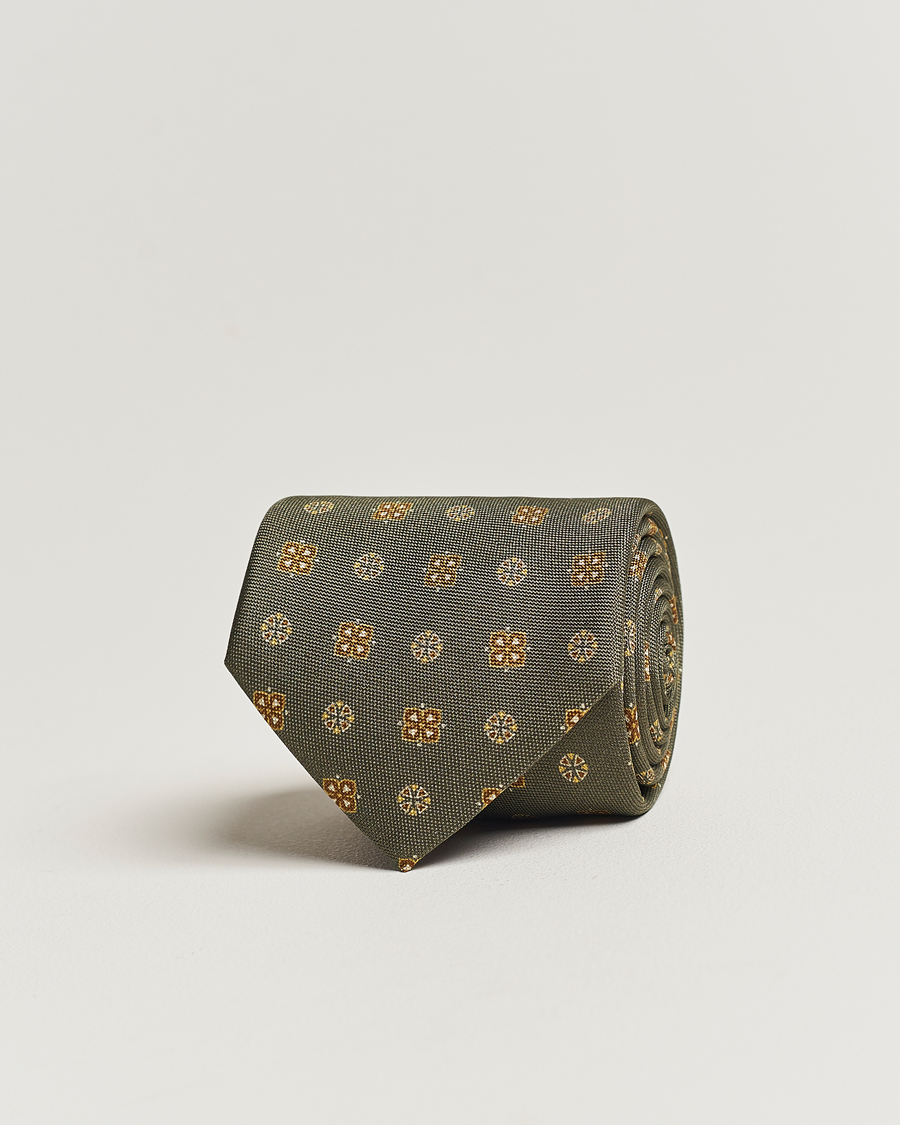 Herren | Stenströms Printed Silk Tie Grey | Stenströms | Printed Silk Tie Grey