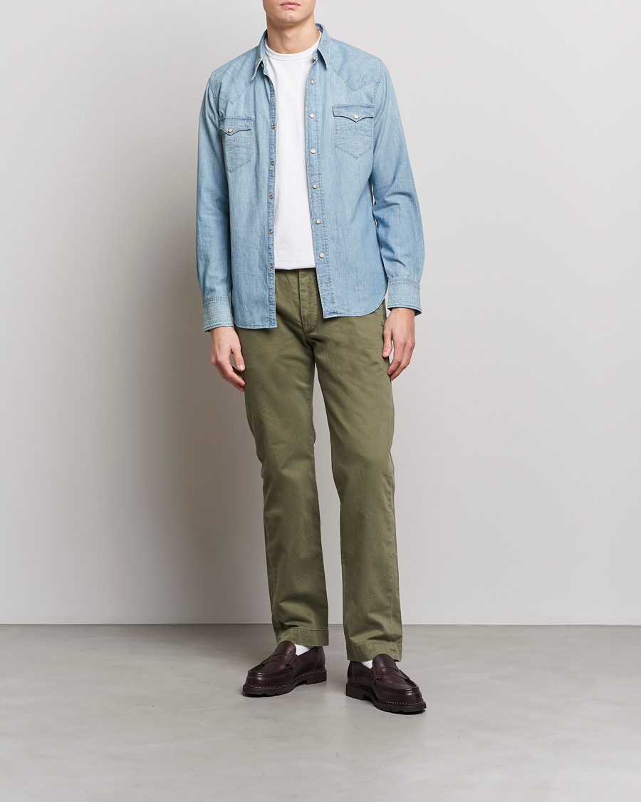 Herren | Hosen | RRL | Officers Flat Pants Olive