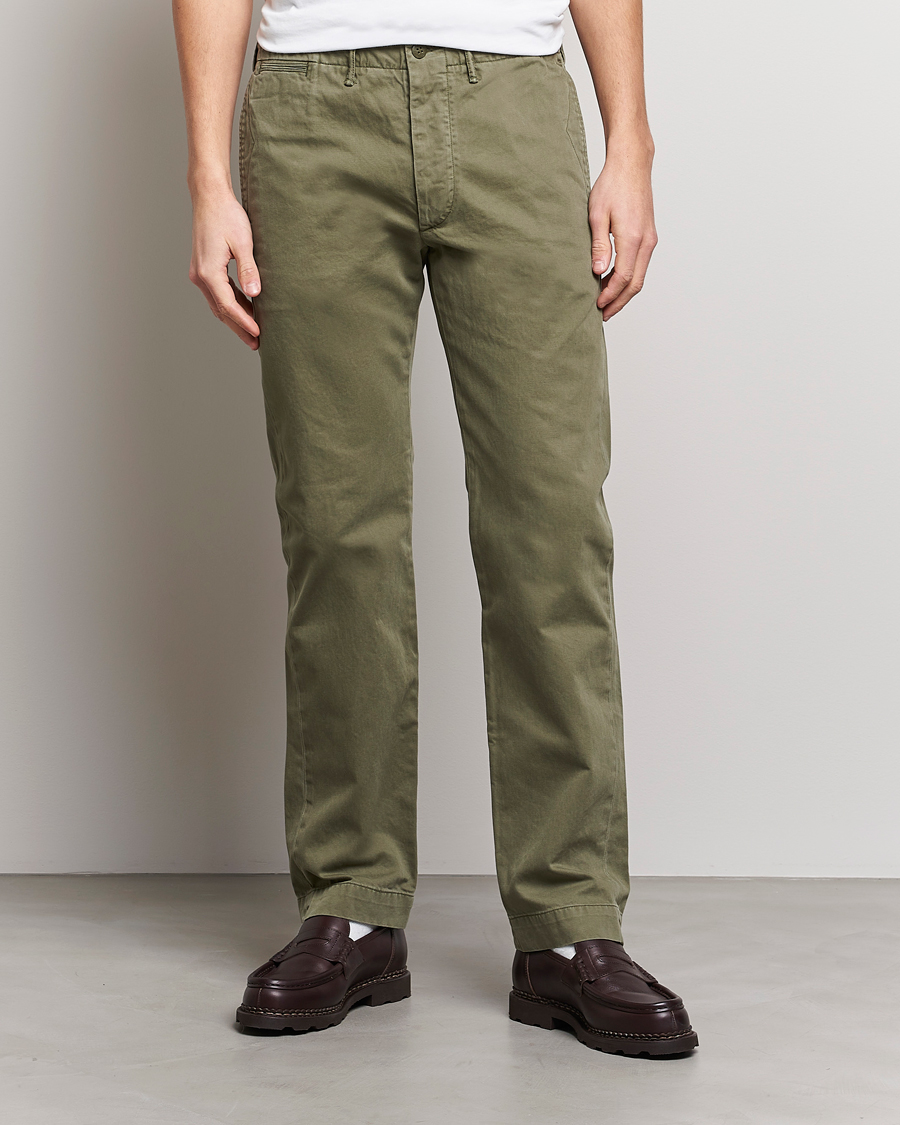 Herren | Hosen | RRL | Officers Flat Pants Olive