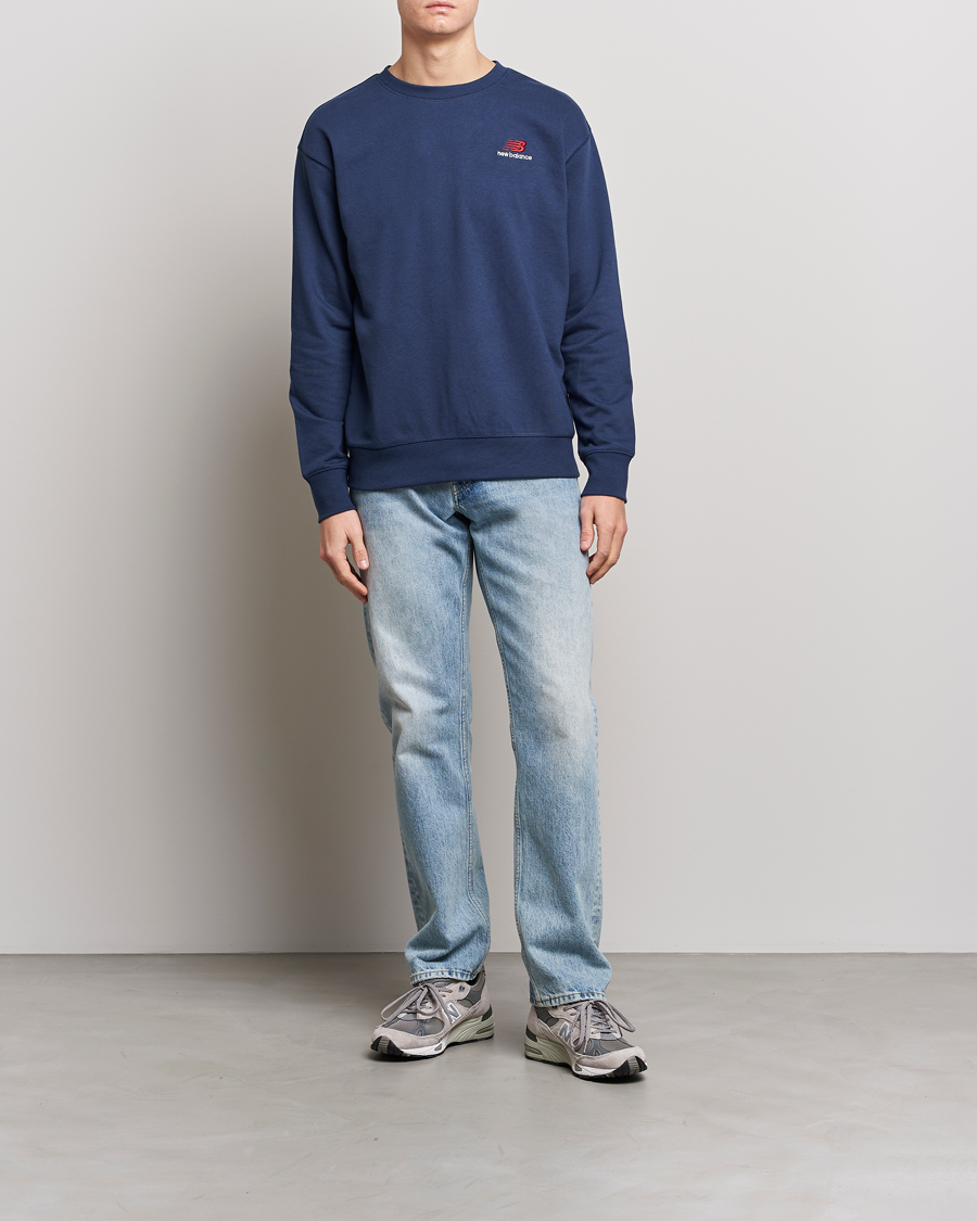Herren | Pullover | New Balance | French Terry Sweatshirt Natural Indigo