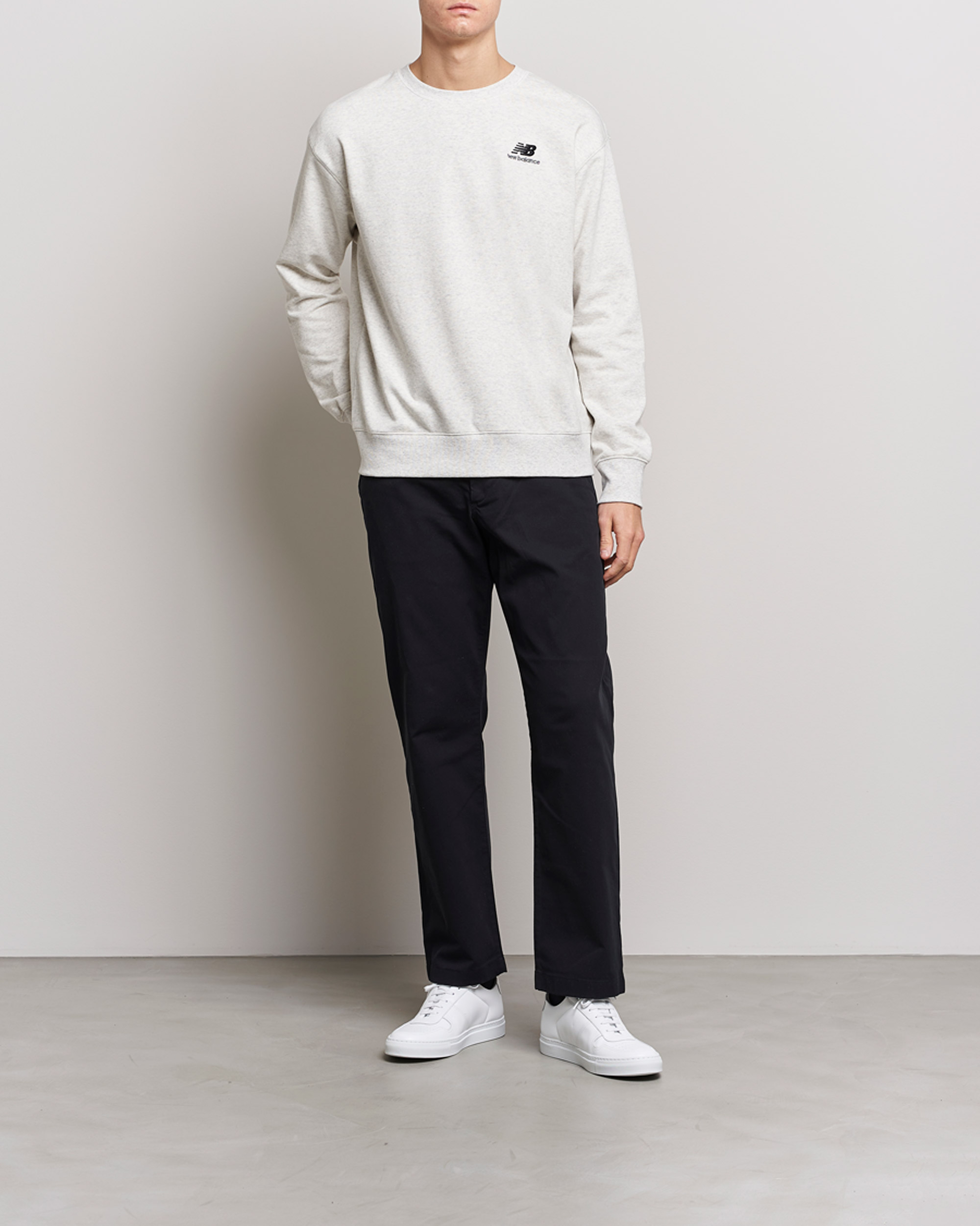Herren | Pullover | New Balance | French Terry Sweatshirt Sea Salt Heather