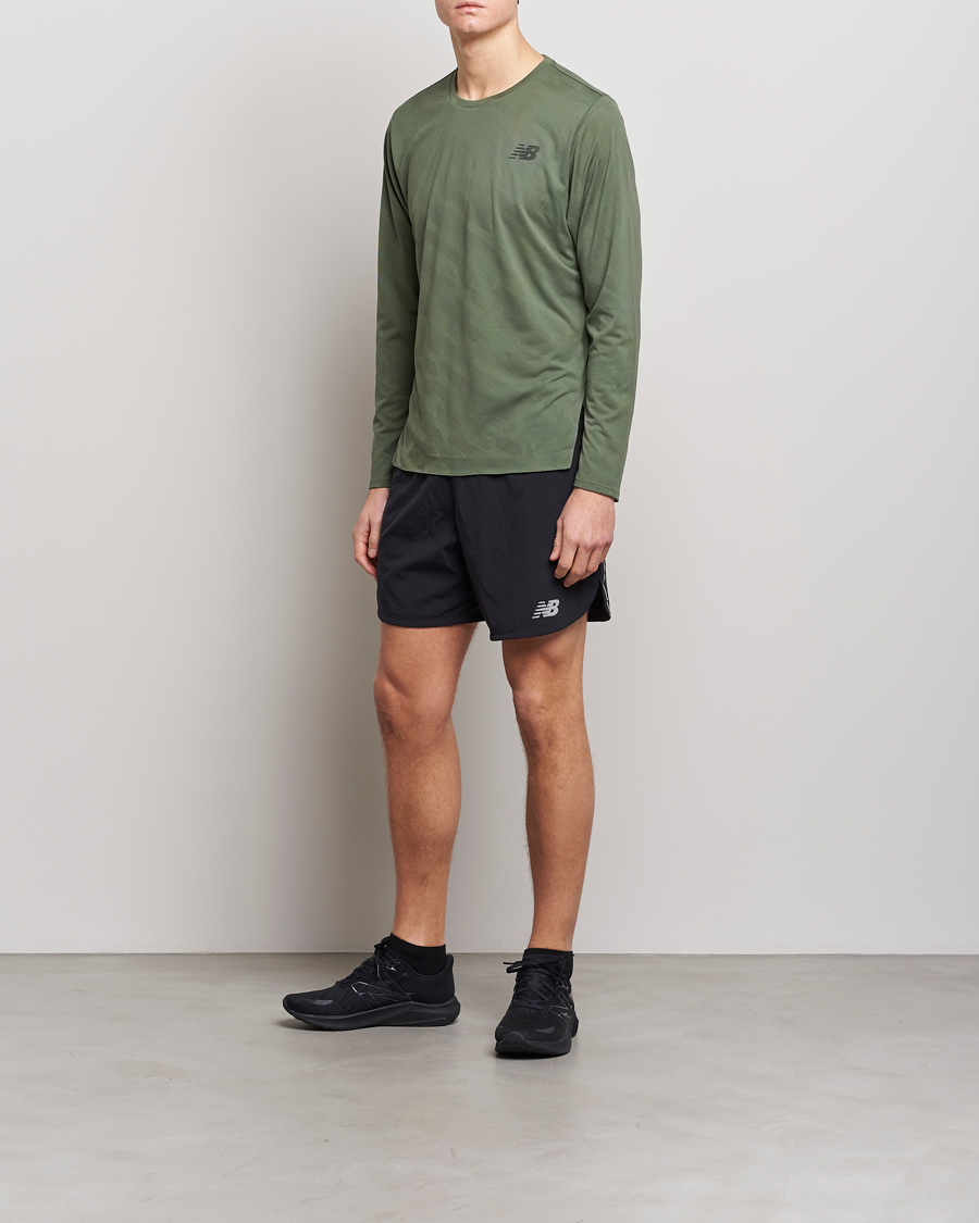 Herren | T-Shirts | New Balance Running | Q Speed Jacquard Long Sleeve T-Shirt Olive