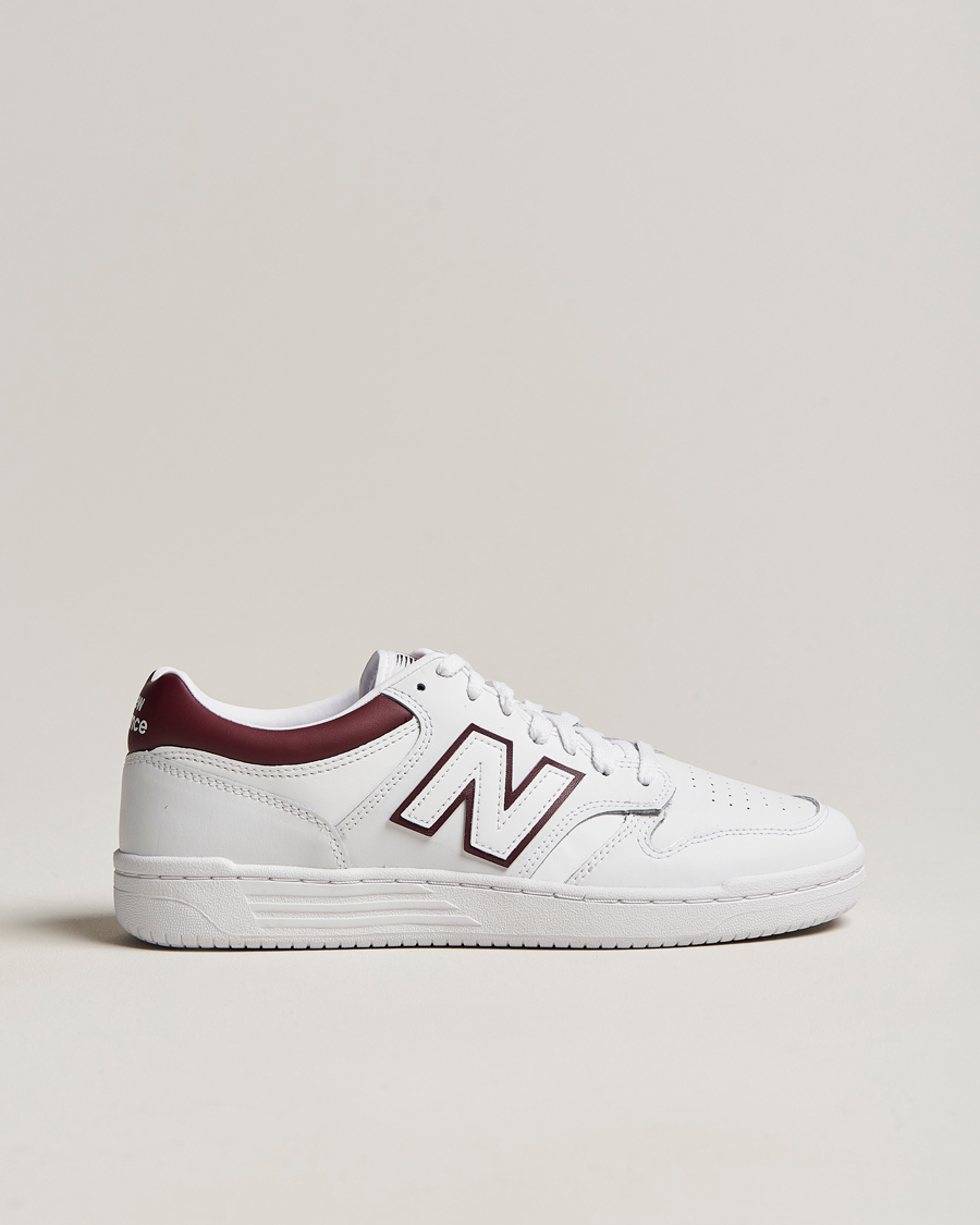 Herren | New Balance 480 Sneakers White/Burgundy | New Balance | 480 Sneakers White/Burgundy