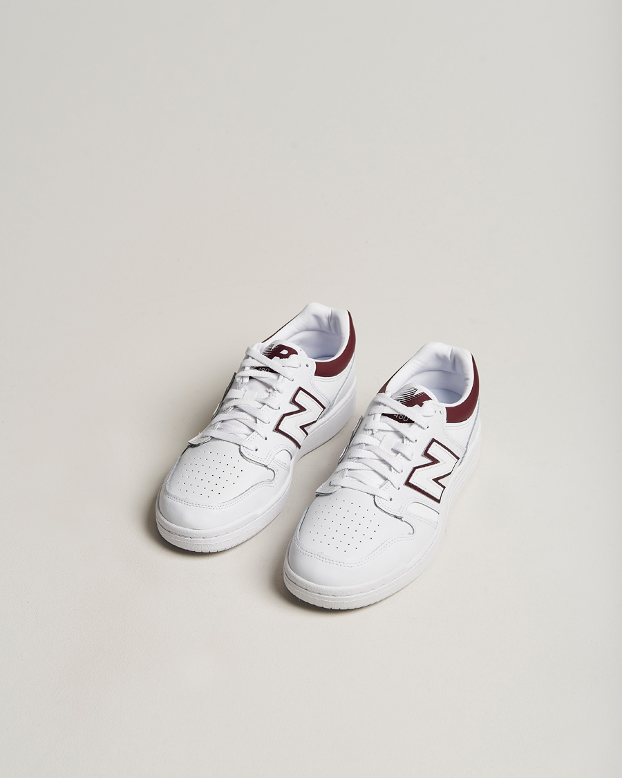 Herren | New Balance 480 Sneakers White/Burgundy | New Balance | 480 Sneakers White/Burgundy