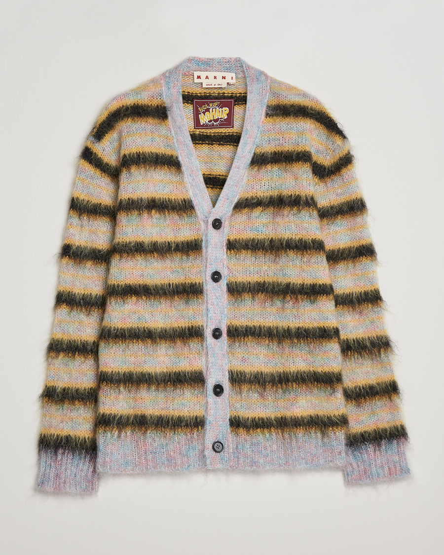 Herren | Pullover | Marni | Striped Mohair Cardigan Multicolor