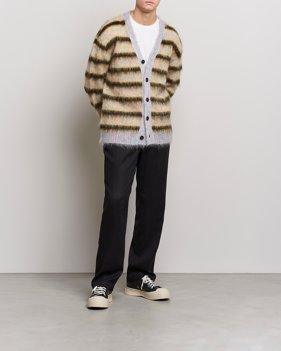 Herren | Pullover | Marni | Striped Mohair Cardigan Multicolor